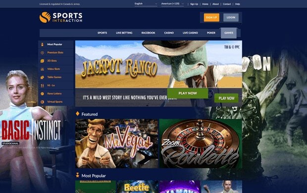 sports interaction screenshot