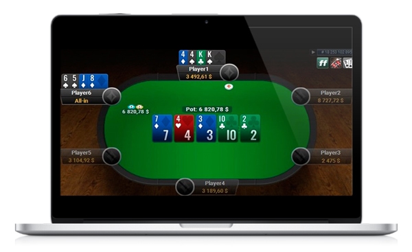 Ohama Poker on Laptop
