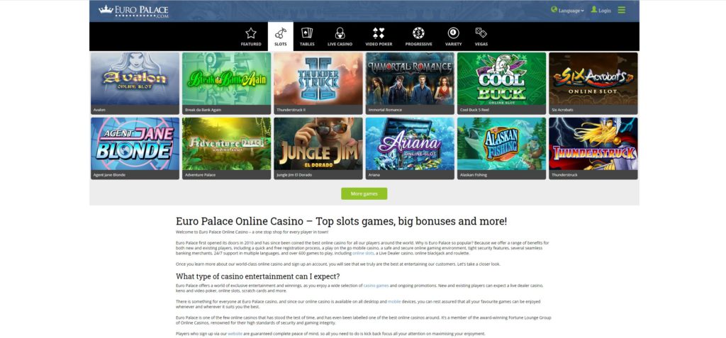 Euro Palace Screenshot