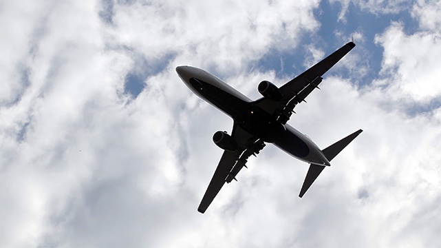 Airplane in the sky