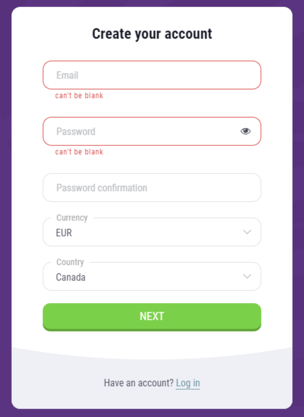 Cookie Casino Registration