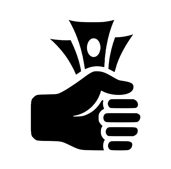 Hand Holding Money Icon