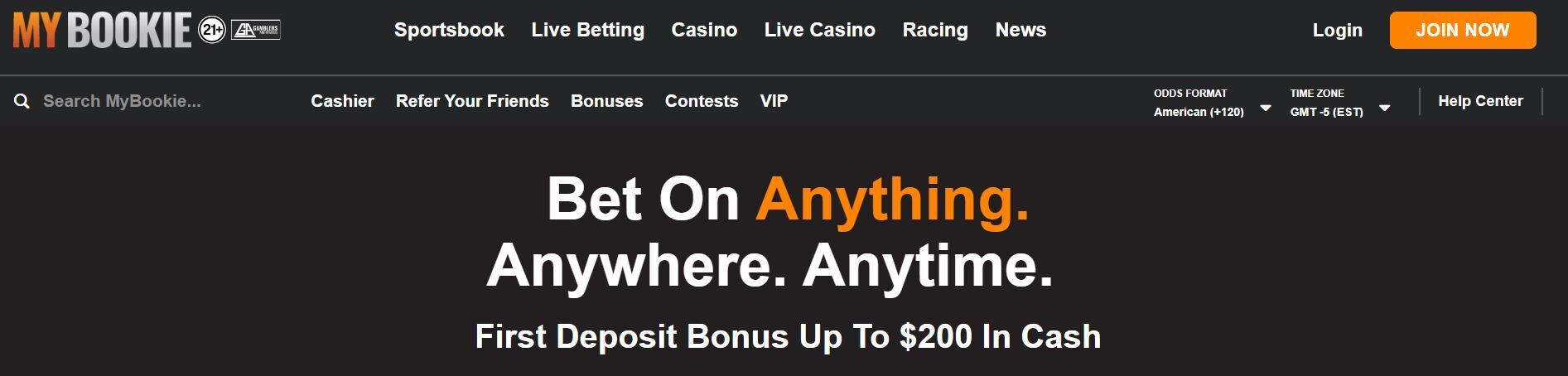 mybookie screenshot