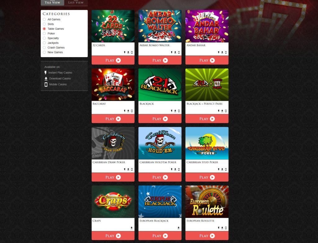 tablegames luckyred
