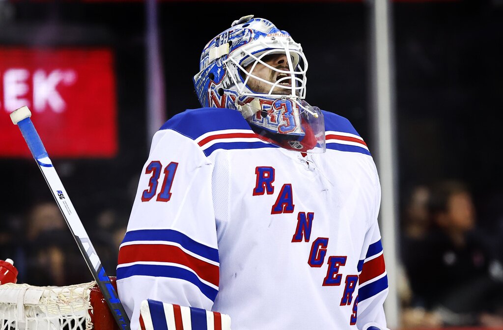 Rangers Devils Hockey Igor Shesterkin
