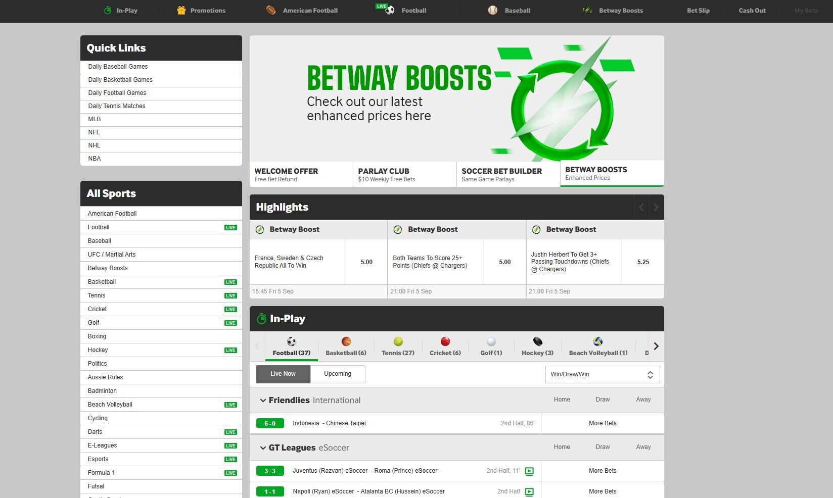 betway site