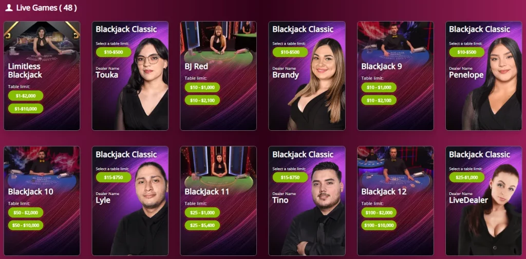 the online casino live dealer