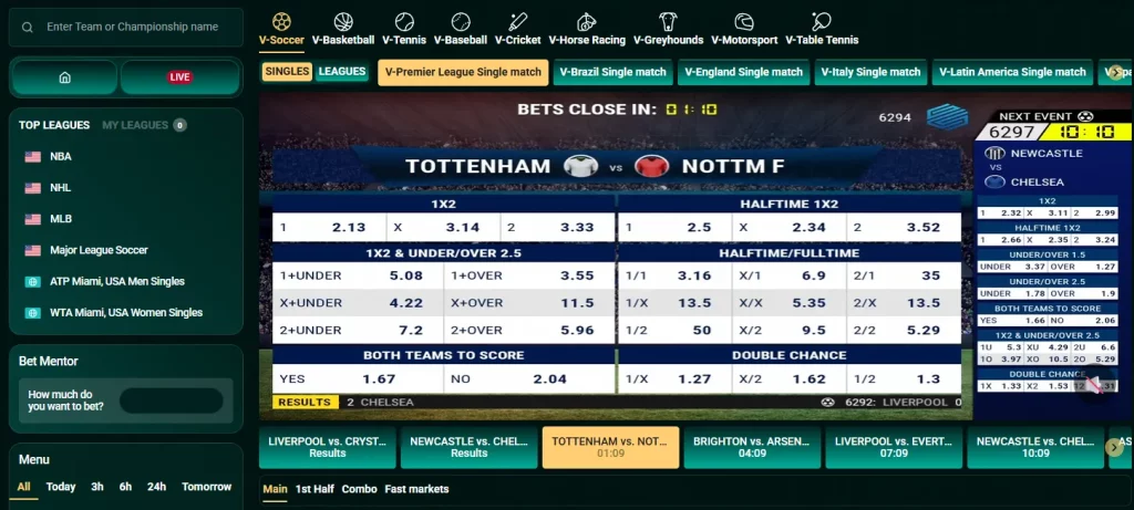 cashed casino virtual sports