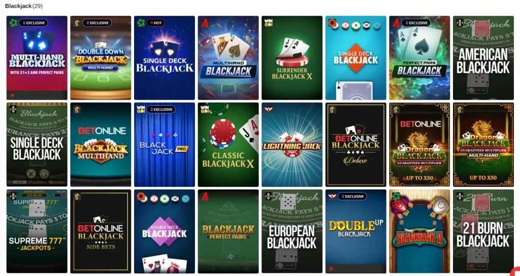 betonline table games