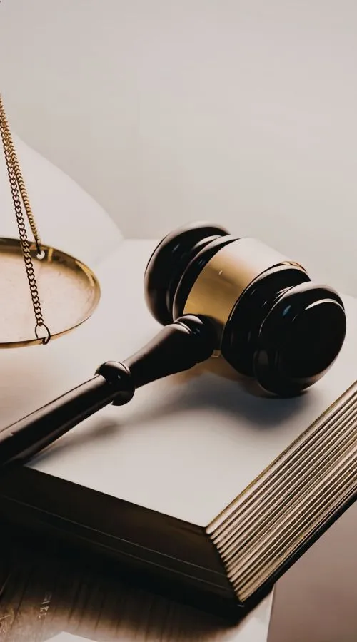 legal gavel on a book