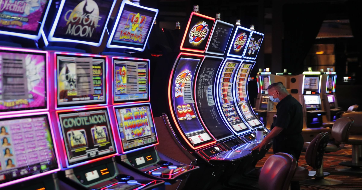 Row of slot machines