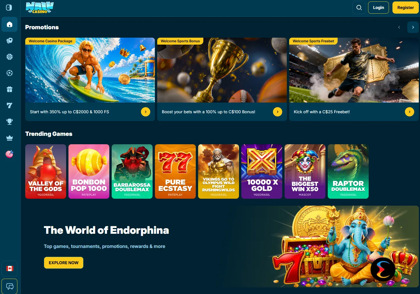 nalu casino homepage 1