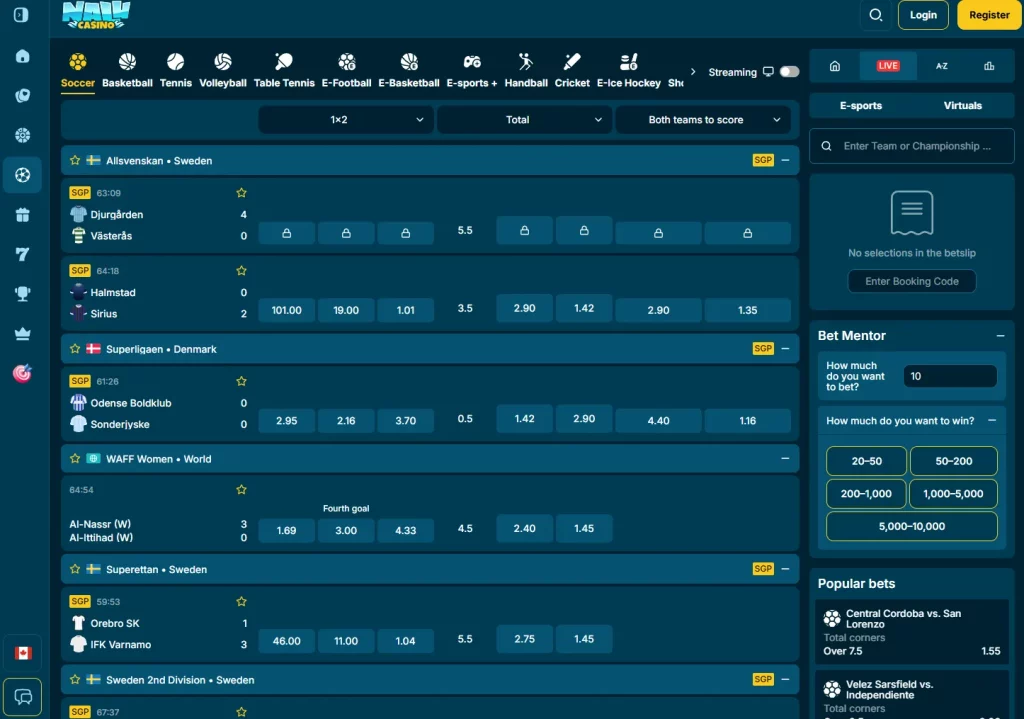 nalu casino live betting