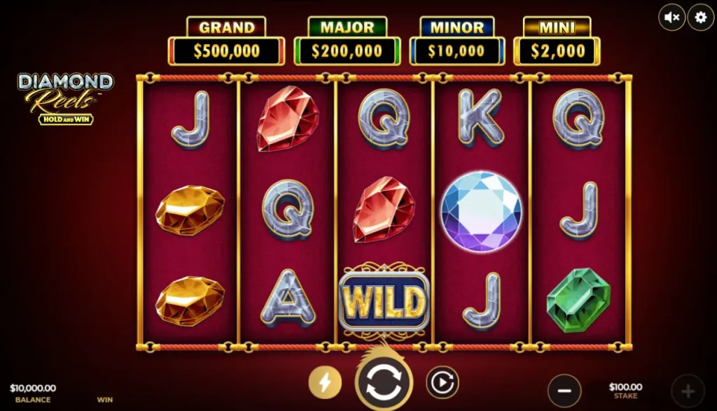 Diamond reels hold and win gameplay
