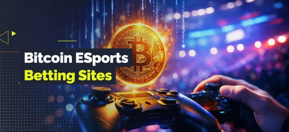 bitcoin and gamers playing esports and betting