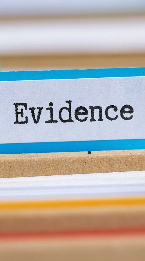 evidence stock image