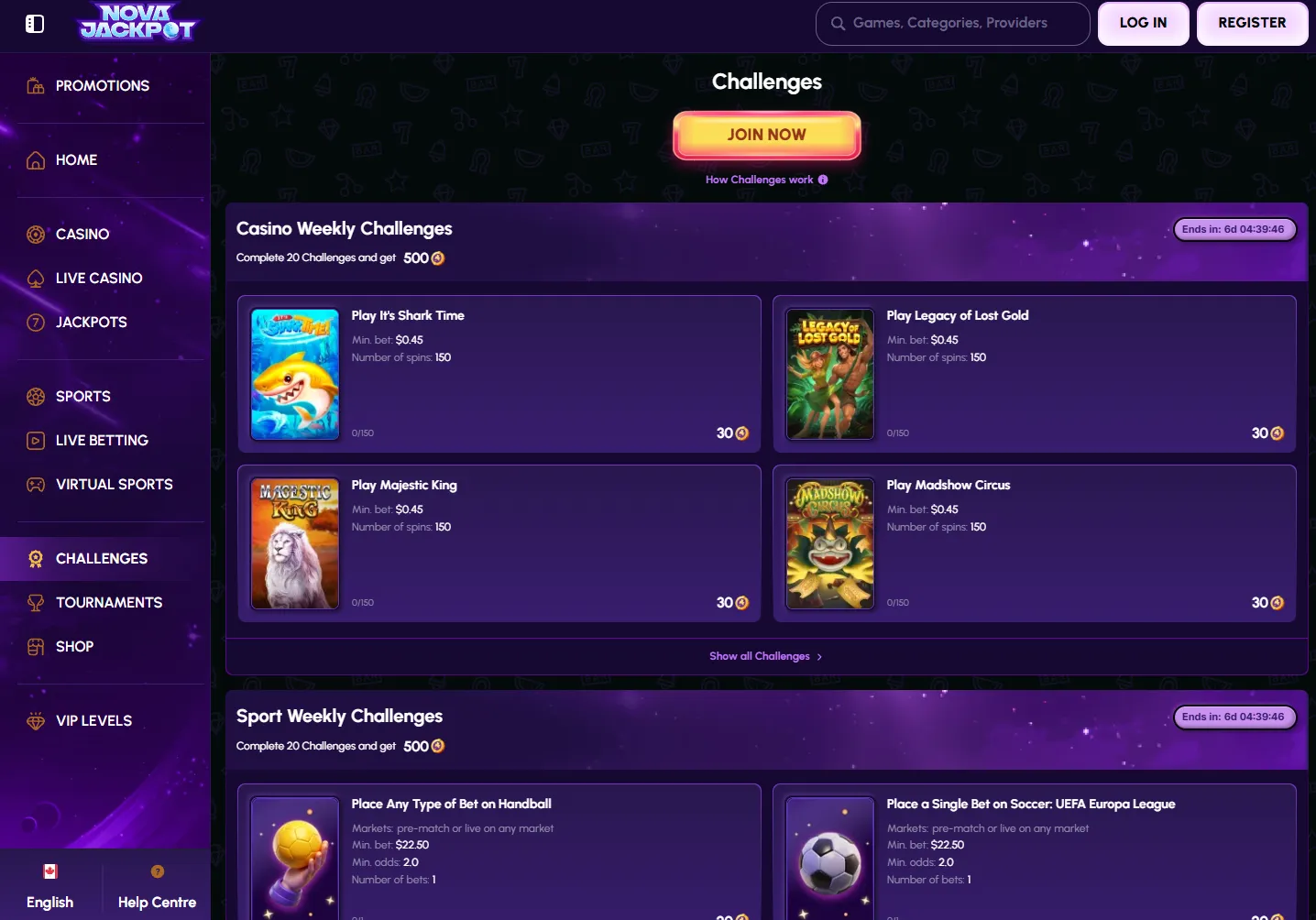 nova jackpot challenges 3