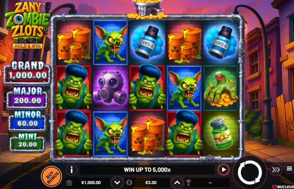 zany zombie zlots slot image